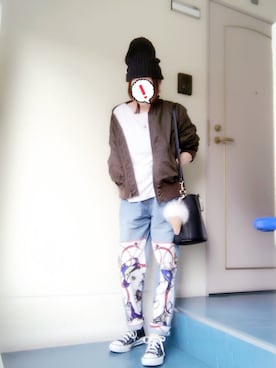 「CONVERSE（コンバース）のconverse（コンバース） ALL STAR OX（オールスターOX）（スニーカー）」を使った、kerooo◡̈⃝⋆*さん（レディース・148cm）の秋コーディネート