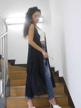 「GYDA（ジェイダ）のアイテム（その他アウター）」を使った、ゆまいかさん（レディース・160cm）の春コーディネート