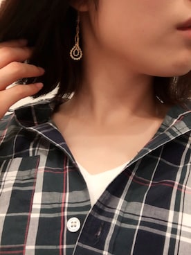 「HANES（ヘインズ）の【Hanes/ヘインズ】Japan Fit for HER【2枚組】VネックTシャツ（Tシャツ/カットソー、ホワイト系）」を使った、takeさん（レディース・164cm）の夏コーディネート