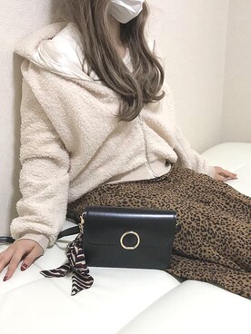 「アイテム（チャーム）」を使った、ちゅま子さん（レディース・165cm）の冬コーディネート