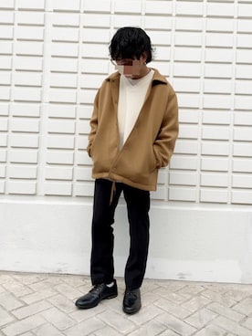 「PRADA（プラダ）のアイテム」を使った、やぶさん（メンズ・157cm）の冬コーディネート