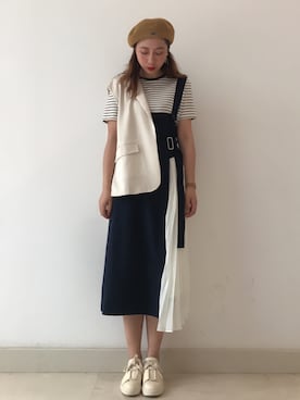 「MU（エムユー）のアイテム」を使った、小可乐yiyiさん（レディース・165cm）の夏コーディネート