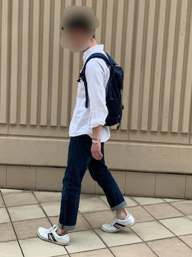 「mobus（モーブス）のアイテム」を使った、waterさん（メンズ・171cm）の春コーディネート