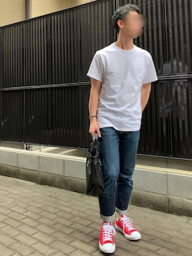 「JIB（ジブ）のアイテム（バッグ）」を使った、waterさん（メンズ・170cm）の夏コーディネート