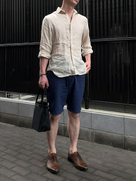 「JIB（ジブ）のアイテム（バッグ）」を使った、waterさん（メンズ・170cm）の夏コーディネート