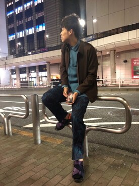 しゅんとみほさん（メンズ・185cm）の秋コーディネート