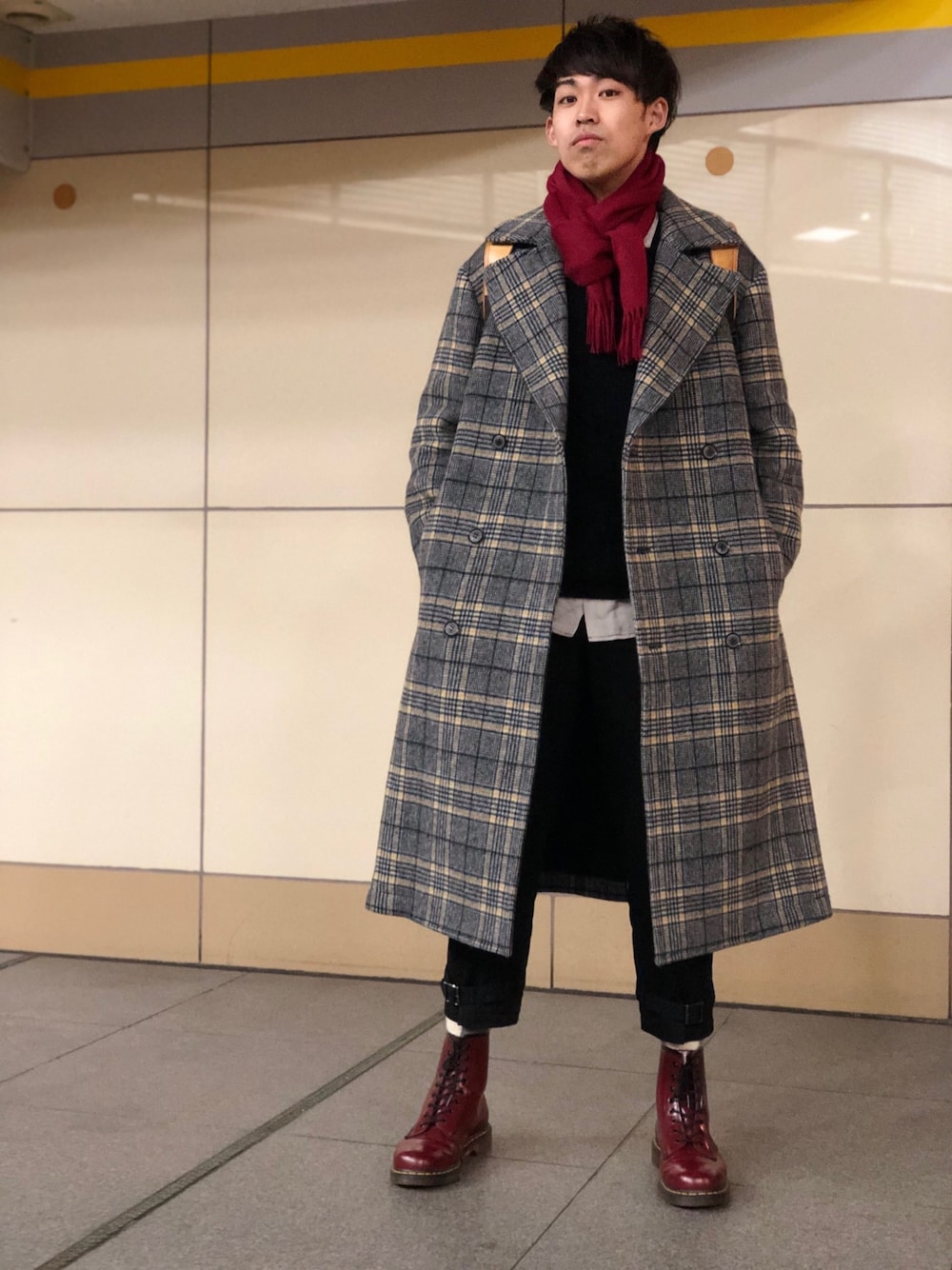 ダブルフェイスオーバーサイズダブルコートを使った人気ファッション