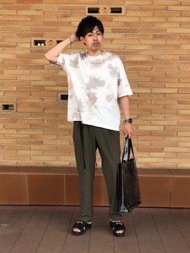「STUDIOUS(ステュディオス)のアイテム(ブレスレット)」を使った、しゅんとみほさん(メンズ・185cm)の春コーディネート