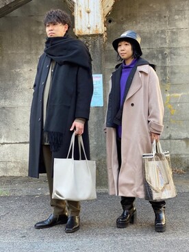 しゅんとみほさん(メンズ・185cm)の冬コーディネート