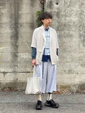 しゅんとみほさん（メンズ・185cm）の春コーディネート