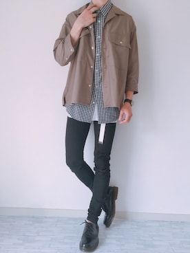 「H&M（エイチ・アンド・エム）のアイテム（シャツ/ブラウス）」を使った、ぴたんさん（メンズ・174cm）の春コーディネート