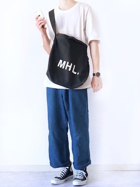 「白Tシャツ×デニム」｜「アイテム（その他）」を使った、ぴたんさん（メンズ・174cm）の夏コーディネート