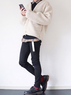 「ボアフリース」｜「アイテム（その他）」を使った、ぴたんさん（メンズ・173cm）の秋コーディネート