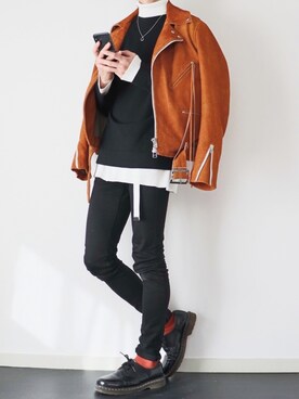 「NOISE MAKER（ノイズメーカー）のアイテム」を使った、ぴたんさん（メンズ・173cm）の秋コーディネート