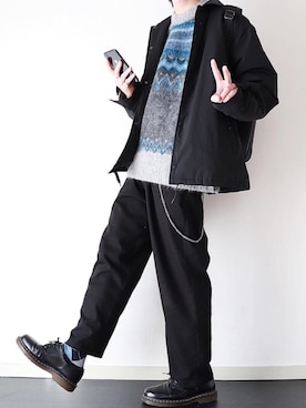 「Furbo design（フルボデザイン）のアイテム」を使った、ぴたんさん（メンズ・173cm）の冬コーディネート