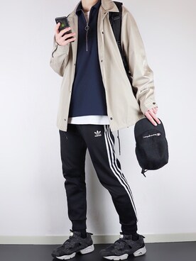 「Champion（チャンピオン）のアイテム（帽子）」を使った、ぴたんさん（メンズ・173cm）の冬コーディネート