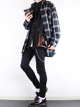 「JUNRED（ジュンレッド）のアイテム（バッグ）」を使った、ぴたんさん（メンズ・173cm）の春コーディネート