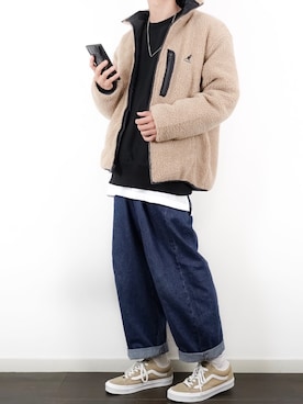 「KANGOL（カンゴール）のアイテム（ジャケット/アウター）」を使った、ぴたんさん（メンズ・173cm）の秋コーディネート
