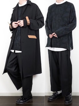 「アイテム（ステンカラーコート）」を使った、ぴたんさん（メンズ・173cm・20代）の冬コーディネート