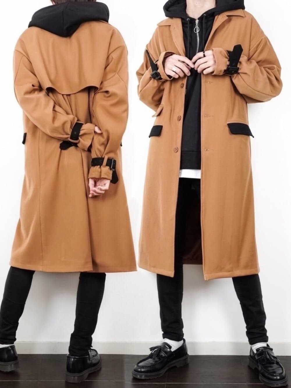 ぴたん｜KUUUPYのステンカラーコートを使ったコーディネート - WEAR KUUUPY - ヨーク付き配色オーバーステンカラーコート