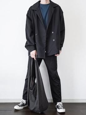「kutir（クティール）のアイテム（ジャケット/アウター）」を使った、ぴたんさん（メンズ・173cm）の春コーディネート