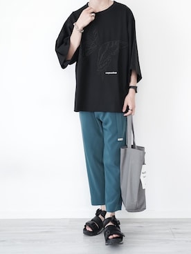「SHAREEF（シャリーフ）のアイテム」を使った、ぴたんさん（メンズ・173cm）の夏コーディネート