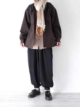 「GU（ジーユー）のアイテム（ブルゾン）」を使った、ぴたんさん（メンズ・173cm）の秋コーディネート