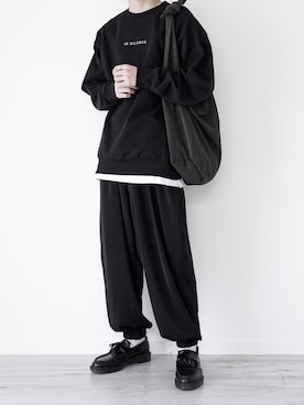 「HARE（ハレ）のアイテム（スウェット）」を使った、ぴたんさん（メンズ・173cm）の冬コーディネート