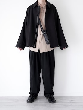 「KUUUPY」｜「アイテム（ブルゾン）」を使った、ぴたんさん（メンズ・173cm）の冬コーディネート