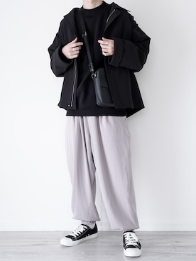 「KUUUPY」｜「アイテム（ブルゾン）」を使った、ぴたんさん（メンズ・173cm）の冬コーディネート