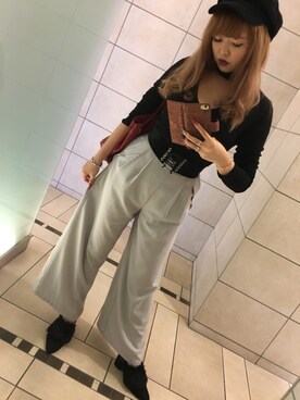 「EGOIST（エゴイスト）のアイテム（Tシャツ/カットソー）」を使った、Maliceさん（レディース・155cm）の秋コーディネート
