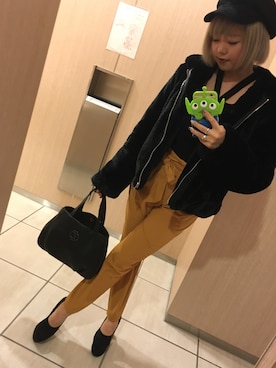 「EGOIST（エゴイスト）のアイテム（その他アウター）」を使った、Maliceさん（レディース・155cm）の秋コーディネート