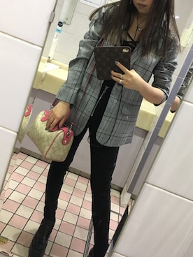 「ENVYM（アンビー）のアイテム（テーラードジャケット）」を使った、Maliceさん（レディース・155cm・20代）の秋コーディネート
