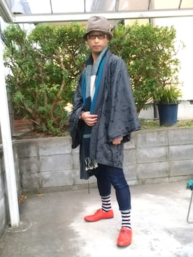 「ehka sopo（エヘカソポ）のアイテム」を使った、かもさんさん（メンズ・171cm）の秋コーディネート