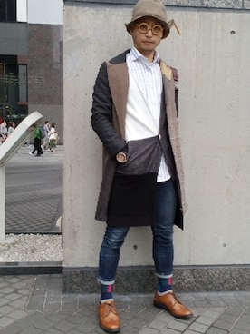 「BARAK（バラク）のアイテム」を使った、かもさんさん（メンズ・171cm）の春コーディネート