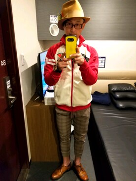 「アイテム（ジャージ）」を使った、かもさんさん（メンズ・171cm・40代）の秋コーディネート