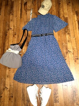 「one after another NICE CLAUP（ワンアフターアナザーナイスクラップ）のアイテム（アクセサリー）」を使った、ゆーさん（レディース・156cm）の夏コーディネート