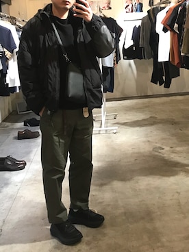 「アイテム（ダウンジャケット/コート）」を使った、you_skさん（メンズ・175cm・20代）の春コーディネート