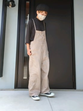 「Samansa Mos2 blue（サマンサモスモスブルー）のアイテム（オールインワン・サロペット）」を使った、erhythmさん（レディース・162cm）の秋コーディネート
