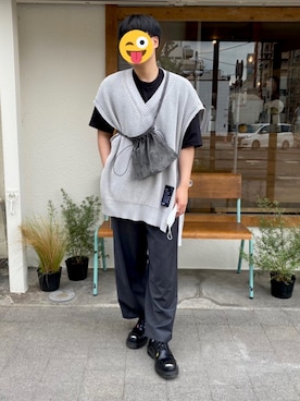 「STUDIOUS(ステュディオス)のアイテム(ベスト)」を使った、yuta040978さん(メンズ・175cm)の春コーディネート