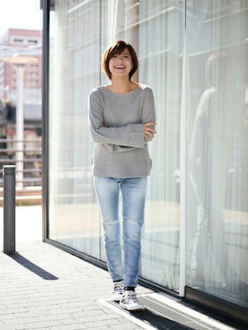 「ボーイッシュ」｜DenimeWebStoreさん（レディース・160cm）の冬コーディネート