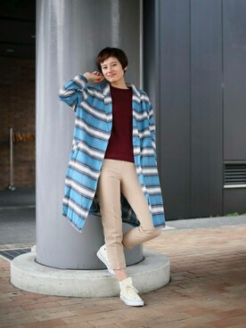 「Denime（ドゥニーム）のアイテム（その他アウター）」を使った、DenimeWebStoreさん（レディース・168cm）の冬コーディネート