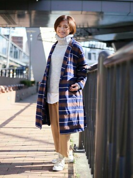 「Denime（ドゥニーム）のアイテム（その他アウター）」を使った、DenimeWebStoreさん（レディース・160cm）の冬コーディネート