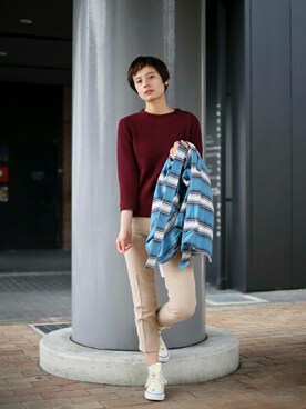 「Denime（ドゥニーム）のアイテム（その他アウター）」を使った、DenimeWebStoreさん（レディース・168cm）の冬コーディネート
