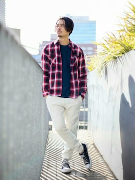 「スエット」｜DenimeWebStoreさん（メンズ・173cm）の冬コーディネート