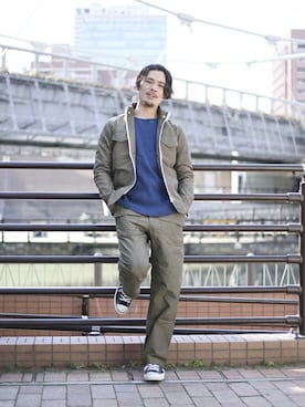 「ワッフル」｜DenimeWebStoreさん（メンズ・173cm）の春コーディネート