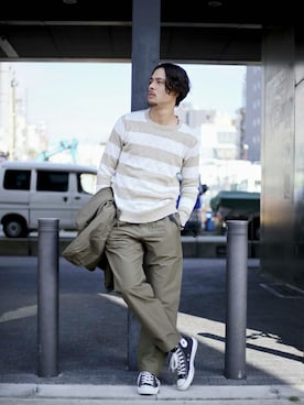 「gim（ジム）のアイテム」を使った、DenimeWebStoreさん（メンズ・173cm）の春コーディネート