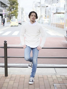 「gim（ジム）のアイテム」を使った、DenimeWebStoreさん（メンズ・173cm）の春コーディネート