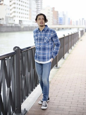 「ワッフル」｜DenimeWebStoreさん（メンズ・173cm）の春コーディネート