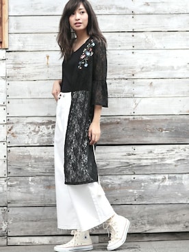 「Denime（ドゥニーム）のアイテム」を使った、DenimeWebStoreさん（レディース・160cm）の夏コーディネート